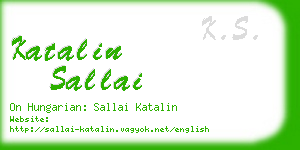 katalin sallai business card